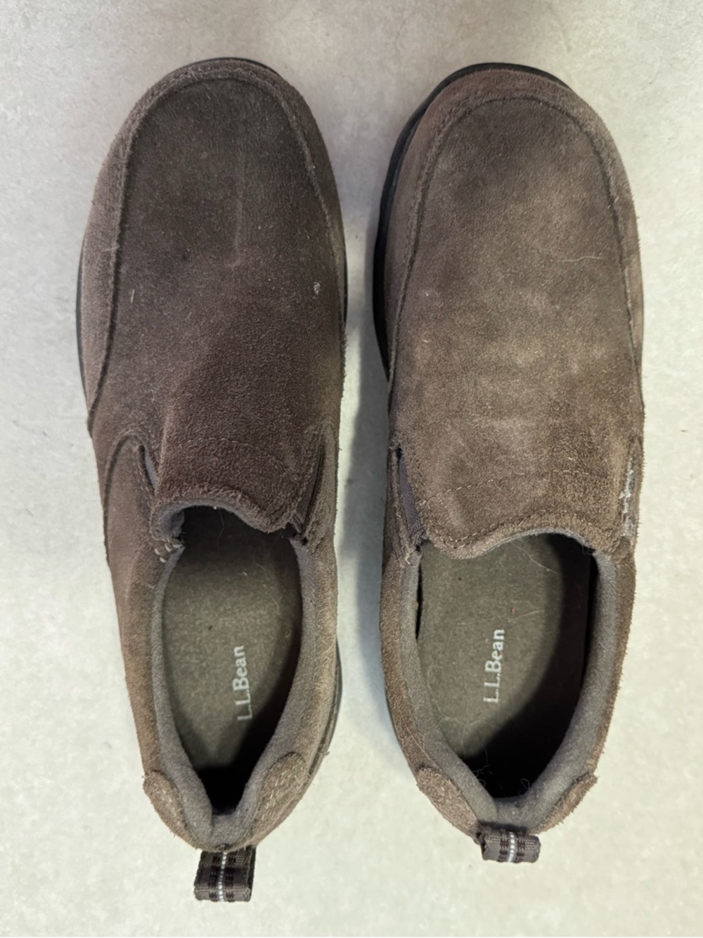 L.L. Bean Women’s Dark Brown Suede Slip-On Loafers - Picture 2 of 3